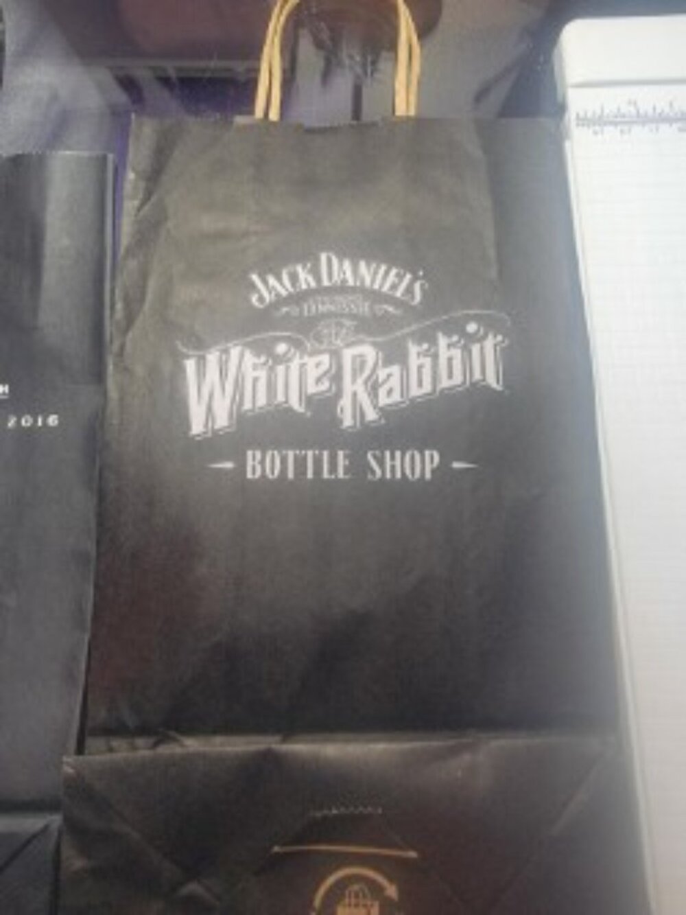 Jack Daniel's White Rabbit Bottle Shop & 150th Anniversary Bottle Bags Lot of 4